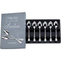 Arthur Price 'Avalon' Stainless Steel Gift Boxed Cutlery Set Of 6 Tea Spoons in Silver
