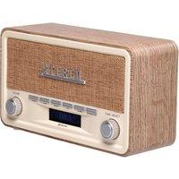 Denver Vintage Style Stereo DAB+ & FM Radio - Wood Cabinet, Bluetooth, Clock Radio Alarm in Beige