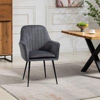 Artemis Home Carrara Velvet Dining Chairs - Set of 2 in Grey