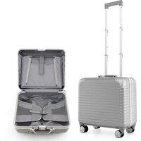 Costway Trolley Travel Suitcase 16 Carry-on Lightweight Hard Shell Suitcase Under-seat in Blue