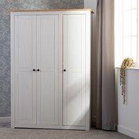 Seconique Panama 3 Door Wardrobe in White
