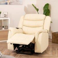 Artemis Home Almeira Electric Riser Recliner with Massage & Heat in Cream