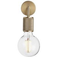 Industville Knurled Edison Wall Light, Brass in Bronze