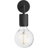 Industville Knurled Edison Wall Light, Black