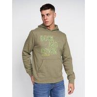 Duck&Cover Men's Pecklar Hoodie in Olive | Size: Small