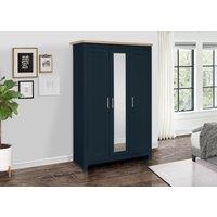 Birlea 3 Door Mirror Wardrobe Highgate Farmhouse Shabby Chic in Navy