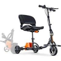 Superhandy Folding Long Range Mobility Scooter 3 Wheel in Black
