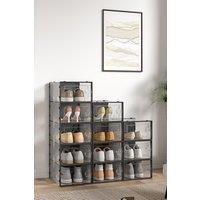 12 Pack Plastic Stackable Shoe Storage Box