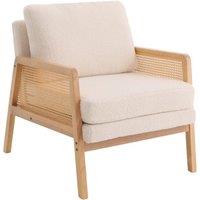 Cushioned Wood Armchair