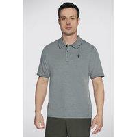 Skechers Men's Off Duty Polo Heather Charcoal in Grey | Size: Large