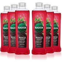 Radox Women's 100% Nature Inspired Fragrance 'Bath Soak', Muscle Therapy, 6 x 500ml in Red
