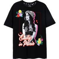 Emily In Paris Women's Short Sleeved T-Shirt | Black | Official Merch | Size: 2XL