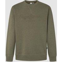 Pepe Jeans Men's New Nouvel Centre Logo Crew Neck Sweatshirt Khaki | Size: Large