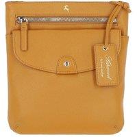 Ashwood Leather Women's 'Five CB' Real Leather Cross Body Bag in Mustard