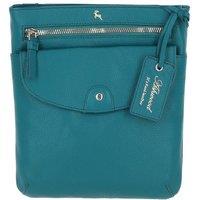 Ashwood Leather Women's 'Five CB' Real Leather Cross Body Bag in Blue