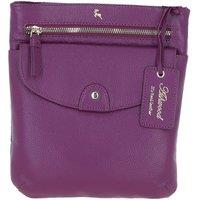 Ashwood Leather Women's 'Five CB' Real Leather Cross Body Bag in Raspberry