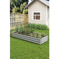 Outdoor Rectangular Metal Raised Garden Bed