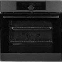 SIA Single Electric Fan Oven Stainless Steel 60cm BIPO76GM in Black