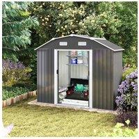 Large Garden Galvanized Steel Acrylic Tool Storage Shed
