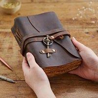 Paper High Key Buffalo Leather Journal in Brown