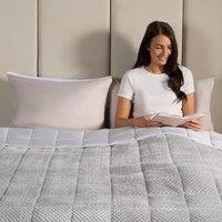 OHS Waffle Fleece Soft Warm Weighted Blanket - 8kg in Silver | Size: 150 cm x 200 cm