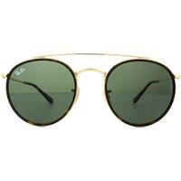 Ray-Ban Round Gold Green Round Double Bridge 3647N Sunglasses
