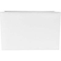 Happy Homewares Contemporary & Stylish Linen Fabric Lamp Shade in White | Size: 12 inches