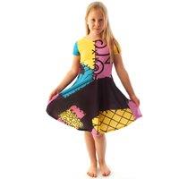 Disney Girl's Short Sleeve Skater Dress | Yellow | Official Merch | Size: 3-4 Years