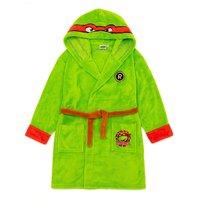 Teenage Mutant Ninja Turtles Boy's Hooded Bathrobe | Green | Official Merch | Size: 3-4 Years