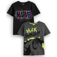 Marvel Boy's Short Sleeved T-Shirt | Black/Grey | Official Merch in Black | Size: 2-3 Years