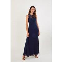 Monsoon Women's 'Lena' Lace Maxi Dress in Blue | Size: 8