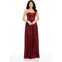 Audrina Strapless Pleated Gown Plain