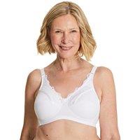 Royce Lingerie Women's Jasmine Comfort Non Wired Bra in White | Size: 36C