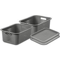 SmartStore d Basket 15' with lids x2 in Grey