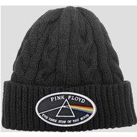 Pink Floyd Dark Side Of The Moon White Border Cable Knit Beanie Hat in Black