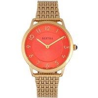 Bertha Women's Abby Swiss Bracelet Watch in Red