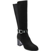 Lotus Women's 'Elsa' Heeled Knee-High Boots in Black | Size: 6