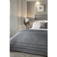 Soiree 'Melanie' Glamorous Velvet Warm Bedspread Throw in Dark Grey