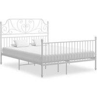 Berkfield Home Bed Frame White Metal 140x200 cm
