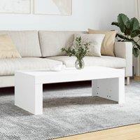 Berkfield Home Coffee Table White 102x50x36 cm Engineered Wood | Size: 102 x 50 x 36 cm