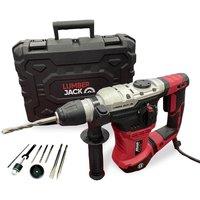 Lumberjack SDS Rotary Hammer Drill 1050W with Drill Bits & Chisel Included in Red