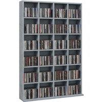 HOMCOM DVD CD Media Storage Rack, Video Display Unit, 89 x 130.5 cm, Grey | Size: 89 x 130.5 cm