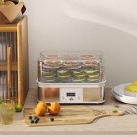 HOMCOM 5 Tier Food Dehydrator, 245W for Drying Fruit, Meat, Vegetable in White