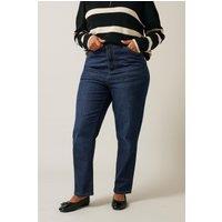 Evans Women's Denim Mom Jeans in Dark Indigo | Size: 18