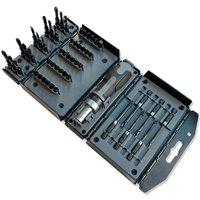 Lumberjack 52 Piece Impact Driver Ratchet Bit Set in Black