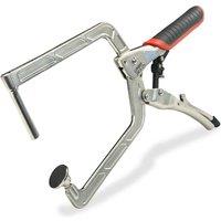Lumberjack 5 Inch Right Angle Clamp Self Adjusting Pocket Hole Support Hand Tool in Silver