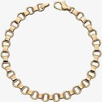 T.H.Baker Women's 9ct Yellow Gold Circle Link Bracelet GB473 | Size: 19 cm