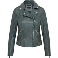 Infinity Leather Women's Biker Leather Jacket - Denver in Green | Size: 8