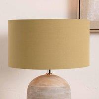 Ruma Taupe Cylinder Poly Cotton Lampshade for Table Lamps & Floor Lamps | Size: 14 inches