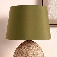 Ruma Sage Green Tapered Poly Cotton Lampshade for Table Lamps & Floor Lamps | Size: 10 inches